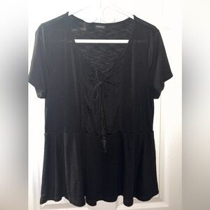Torrid Black Short Sleeve Top